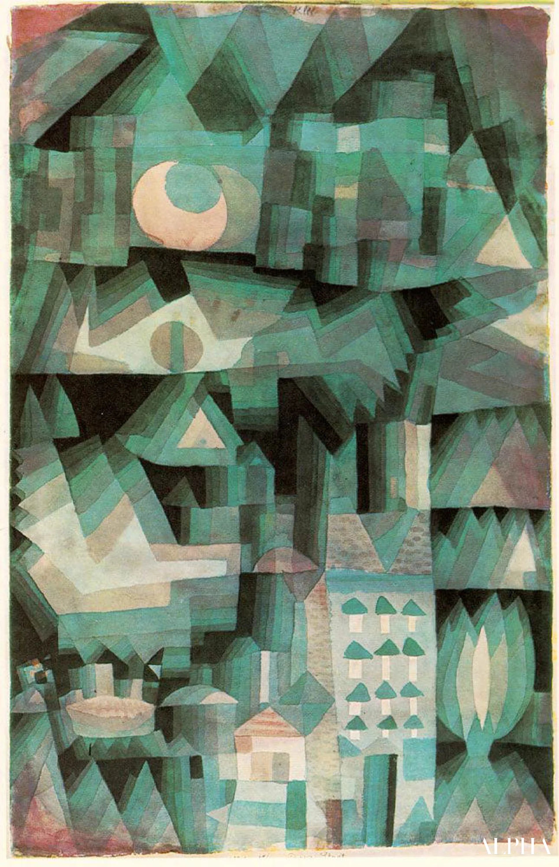 Unelmien kaupunki - Paul Klee - Korkealaatuiset taulujen ja maalauksien reproduktiot