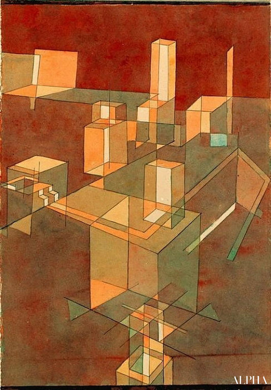 Ville italienne - paul klee - Reproductions de tableaux et peintures haut de gamme
