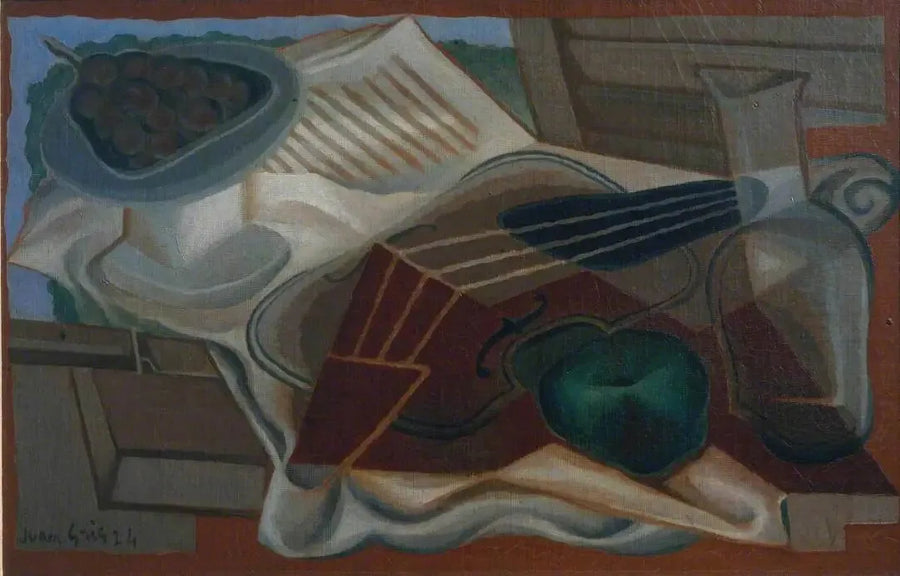 Viulu ja tarjoilukulho - Juan Gris