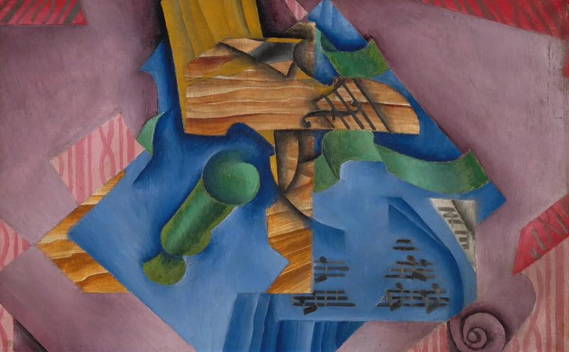Viulu ja lasi - Juan Gris