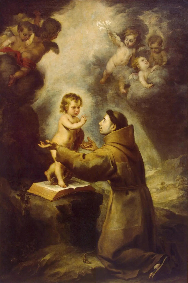 Pyhän Antonius Padovalaisen näkemys - Bartolomé Esteban Murillo
