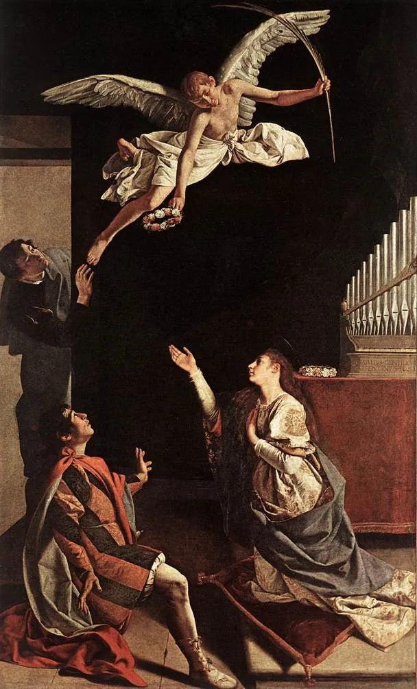 Pyhän Cecilian näkemys - Orazio Gentileschi
