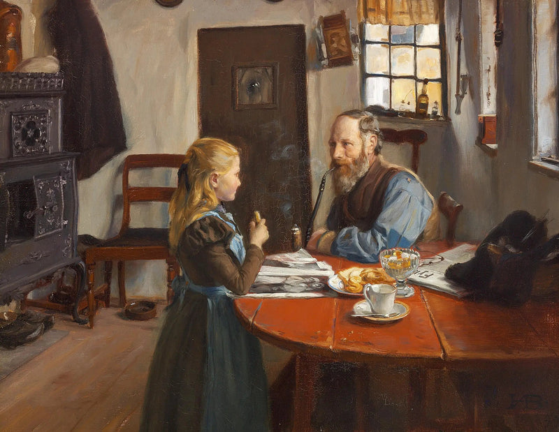 Isäntävierailu isänpäivänä. - H. A. Brendekilde