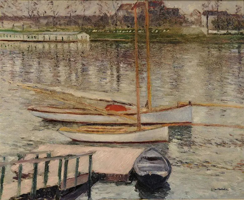Purjeveneet ankkurissa Seine-joella, Argenteuil - Gustave Caillebotte