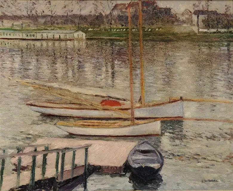 Purjeveneet ankkurissa Seine-joella, Argenteuil - Gustave Caillebotte