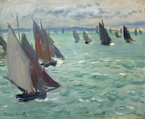 Purjeveneet merellä - Claude Monet