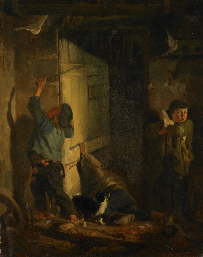 Varasta kyyhkyn pesäpaikka - Frederick Arthur Bridgman