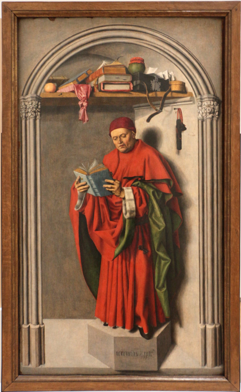 Oikea sivu Pyhän Vapahtajan kirkon triptyykistä Aix-en-Provence, etupuoli: profeetta Jeremia