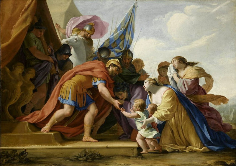 Volumnie ja Véturie Coriolanin edessä - Eustache Le Sueur