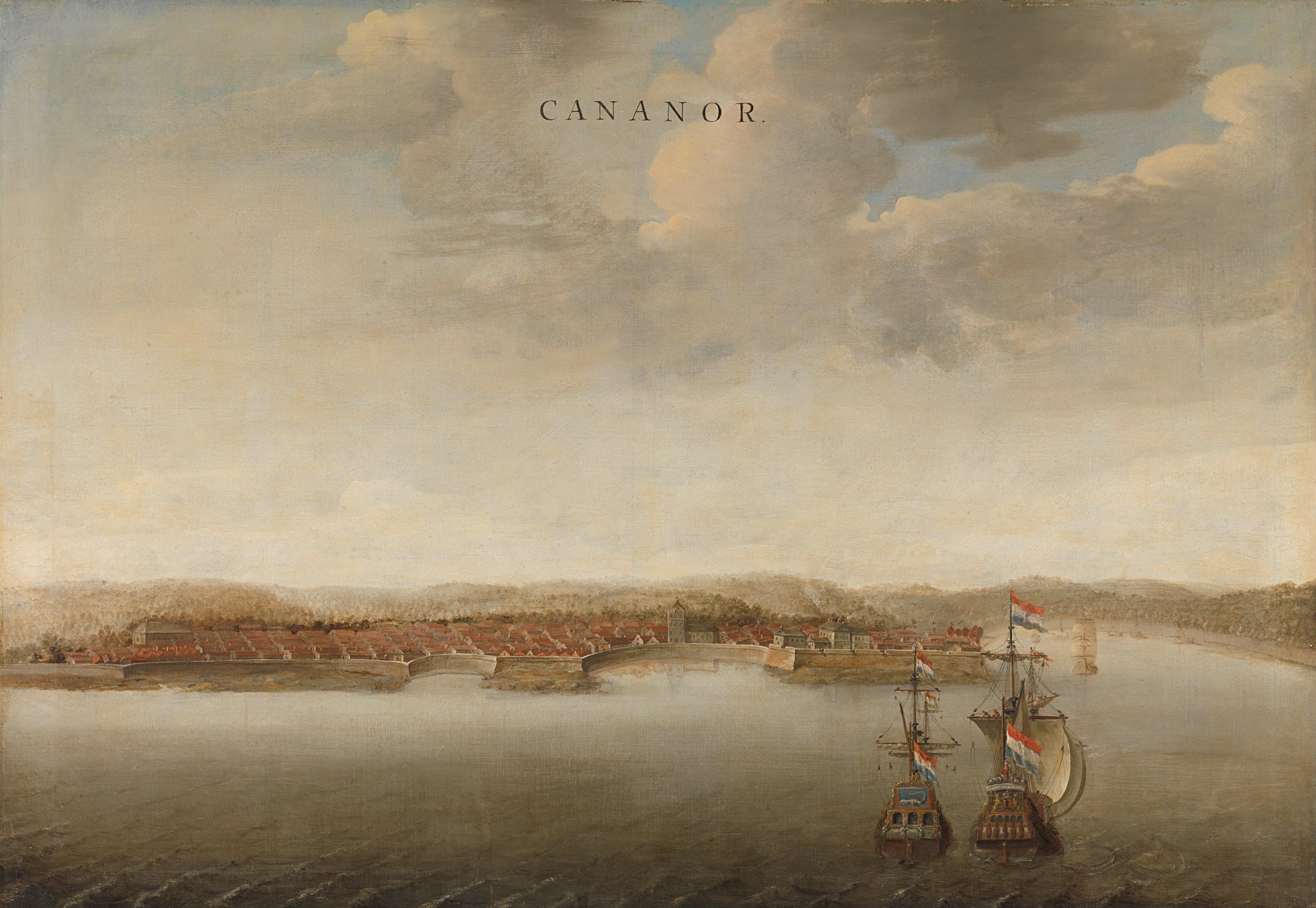 Vue de Cananor sur la côte de Malabar en Inde - Johannes Vingboons