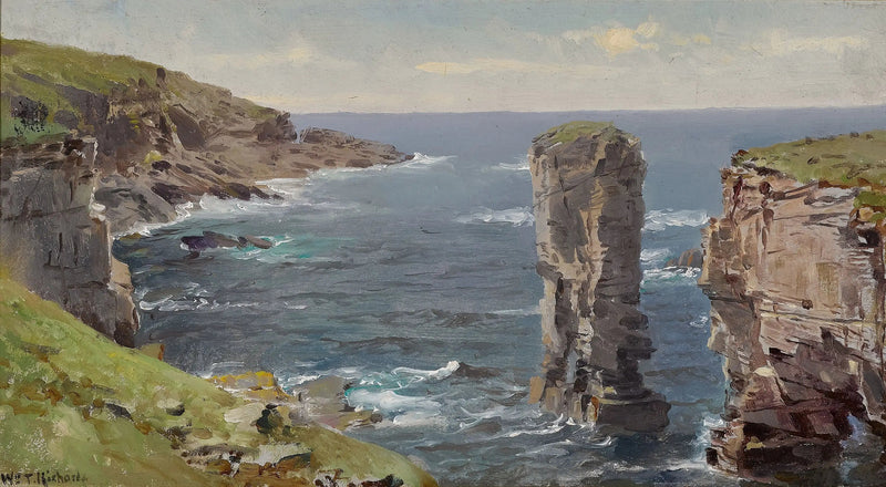 Britannian rannikkonäkymä (Cornwallin rannikko) - William Trost Richards