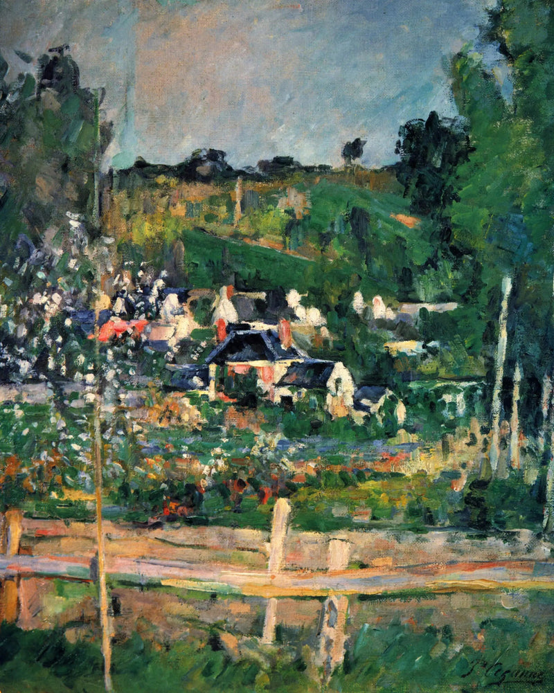 Näkymä Auvers-sur-Oisesta – La Barrière - Paul Cézanne