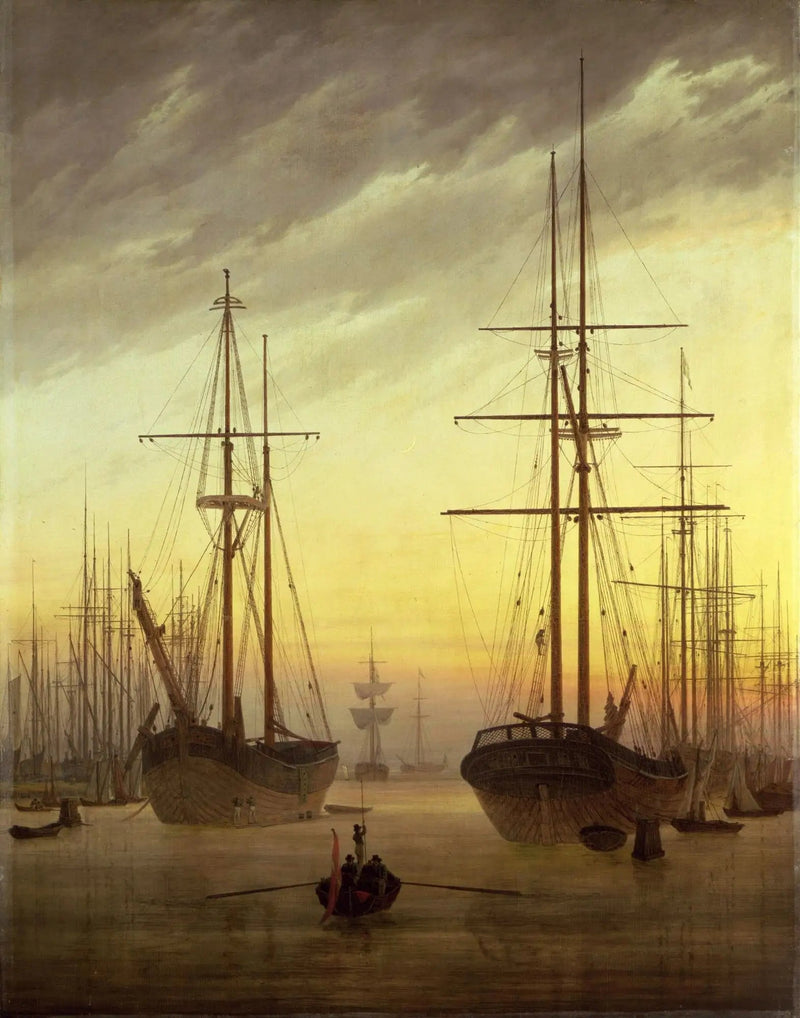 Sataman näkymä - Caspar David Friedrich