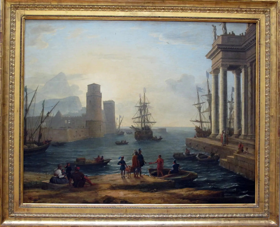 Näkymä meren satamasta, sumun vaikutus - Claude Lorrain