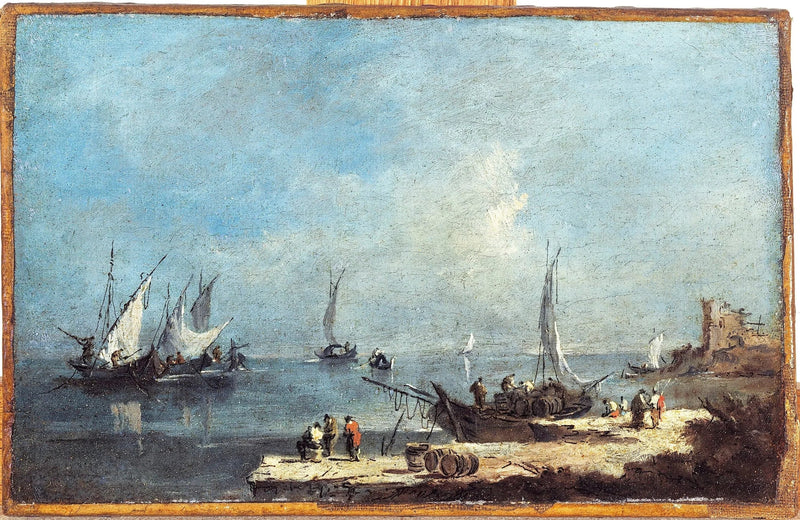 Näkymä satamasta laguunilla - Francesco Guardi