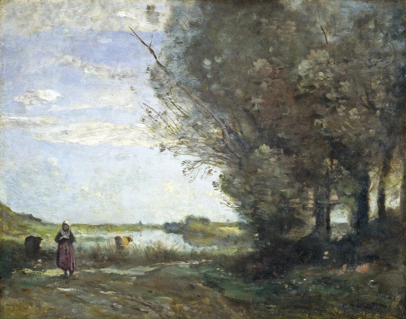 Näkymä joelta - Jean-Baptiste Camille Corot