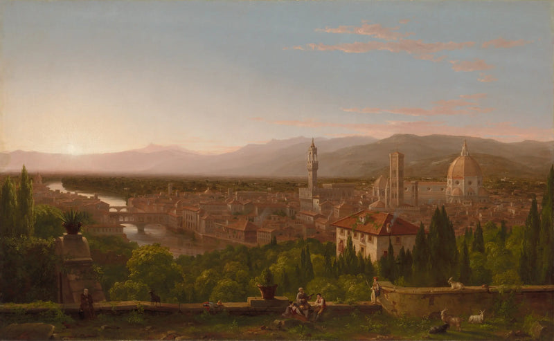 Näkymä Firenzestä San Miniaton vuorelta - Thomas Cole