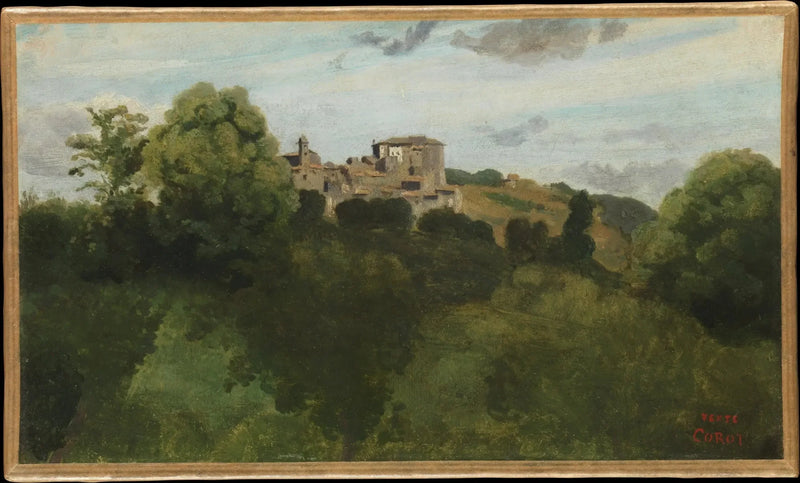 Genzanon näkymä - Jean-Baptiste Camille Corot