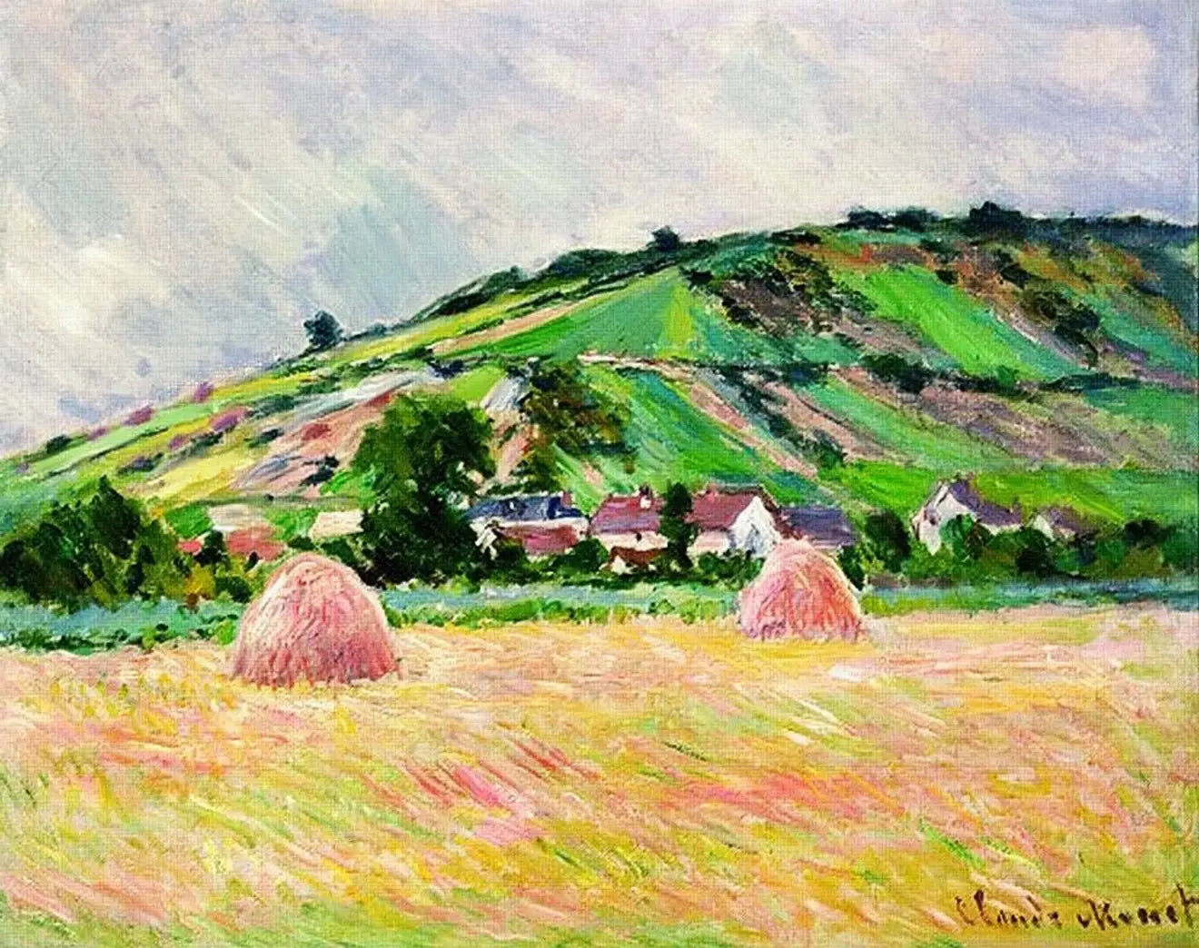 Reproduction du tableau « Vue de Giverny - Claude Monet » par Alpha Reproduction en peinture à l’huile