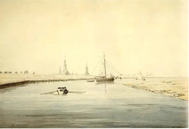Greifswaldin näkymä idästä - Caspar David Friedrich