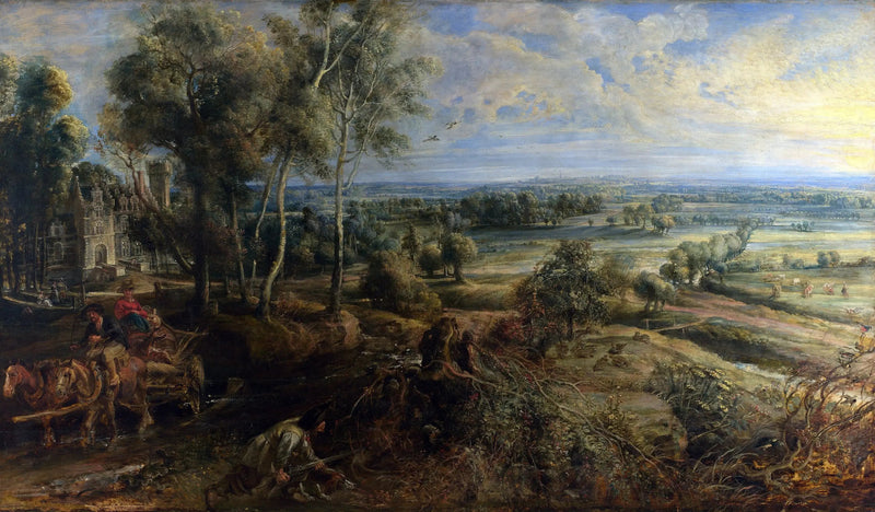 Het Steenin näkymä aikaisin aamulla - Peter Paul Rubens