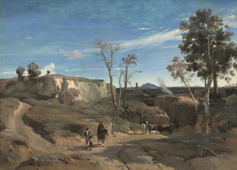 Näkymä Cervarasta, Rooman maaseutu - Jean-Baptiste Camille Corot