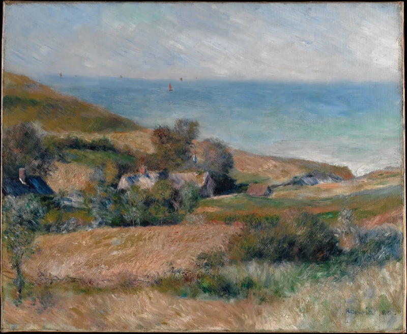 Näkymä rannikolta lähellä Wargemontia Normandiassa - Pierre-Auguste Renoir