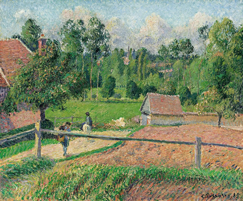 Taiteilijan ikkunan näkymä, Eragny - Camille Pissarro