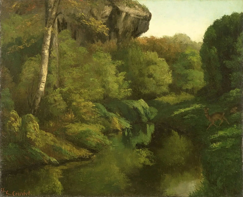 Fontainebleaun metsänäkymä - Gustave Courbet