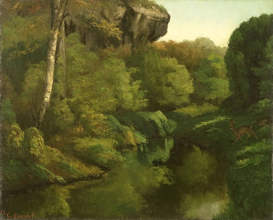 Fontainebleaun metsänäkymä - Gustave Courbet