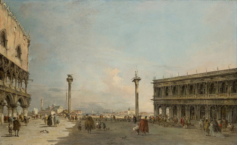 Näkymä Piazzettalta San Giorgio Maggioreen suuntautuen Venetsiaan - Francesco Guardi