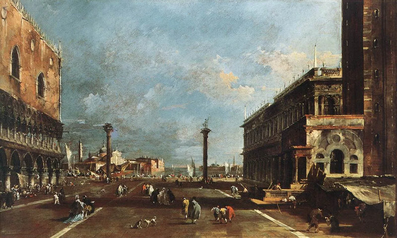 Näkymä Piazzetta San Marcoon San Giorgion Maggioren suuntaan - Francesco Guardi