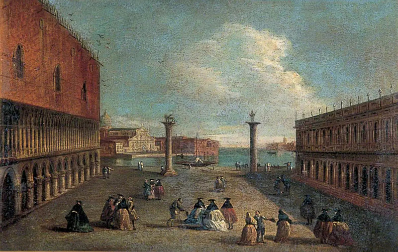 Näkymä Piazzettalta, Venetsia - Canaletto
