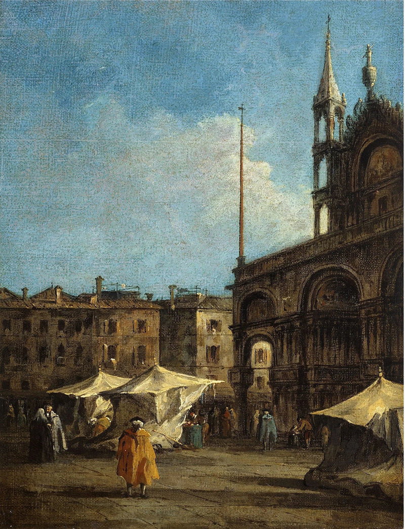 Näkymä San Marco -aukiolle, Venetsia - Francesco Guardi