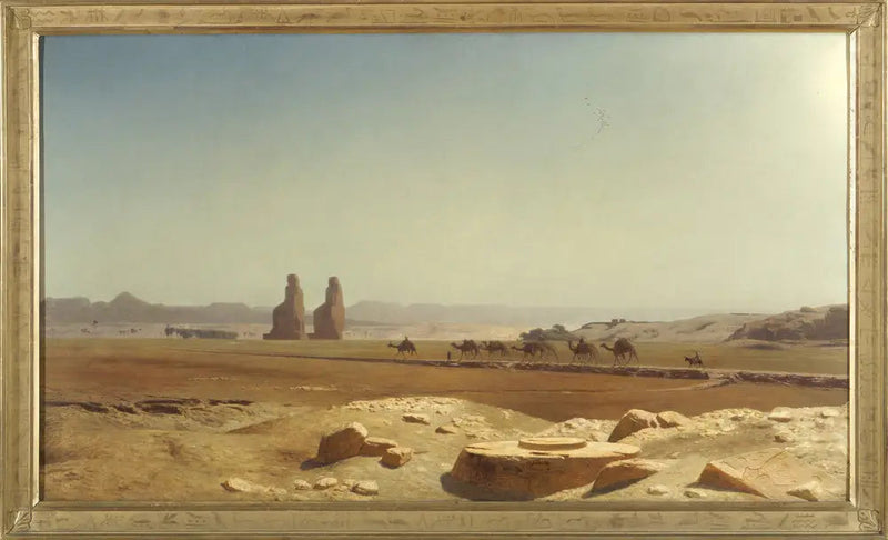 Teoksen nimi: Theban tasangon näkymä (Ylä-Egypti) - Jean-Léon Gérôme