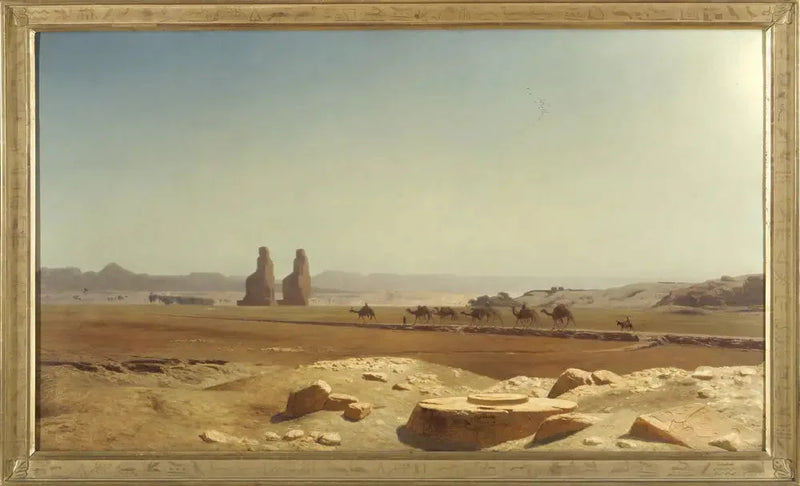 Teoksen nimi: Theban tasangon näkymä (Ylä-Egypti) - Jean-Léon Gérôme
