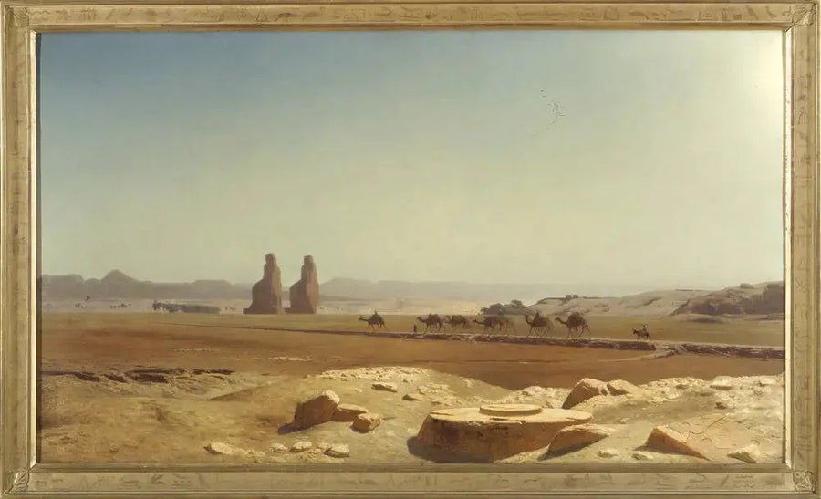 Teoksen nimi: Theban tasangon näkymä (Ylä-Egypti) - Jean-Léon Gérôme