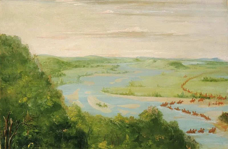 Kanadanjoen näkymä, Dragoons Crossing - George Catlin