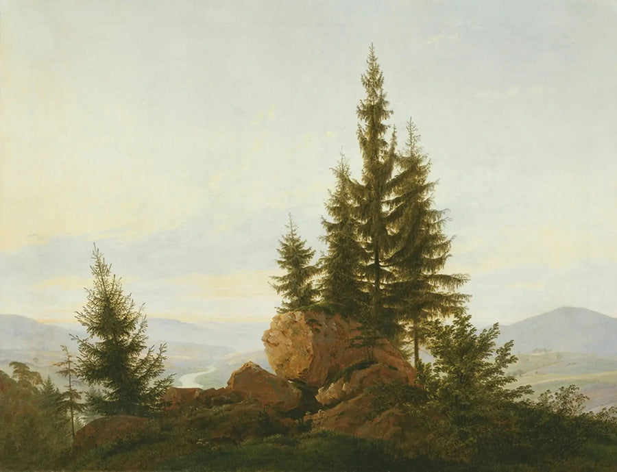 Elben laakson näköala - Caspar David Friedrich