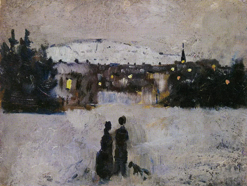 Kaupunkinäkymä talvipäivänä - Edvard Munch