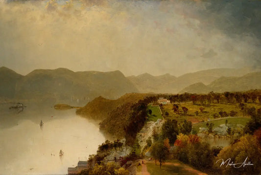 Vue de l'hôtel Cozzen's près de West Point, N.Y. - John Frederick Kensett - Reproductions de tableaux et peintures haut de gamme