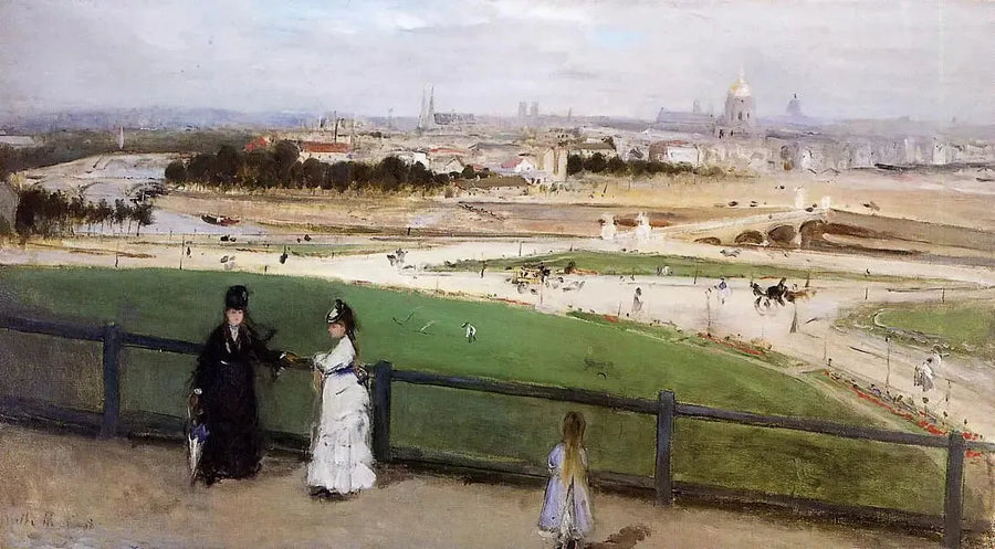 Näkymä Pariisista Trocadéron korkeuksilta - Berthe Morisot