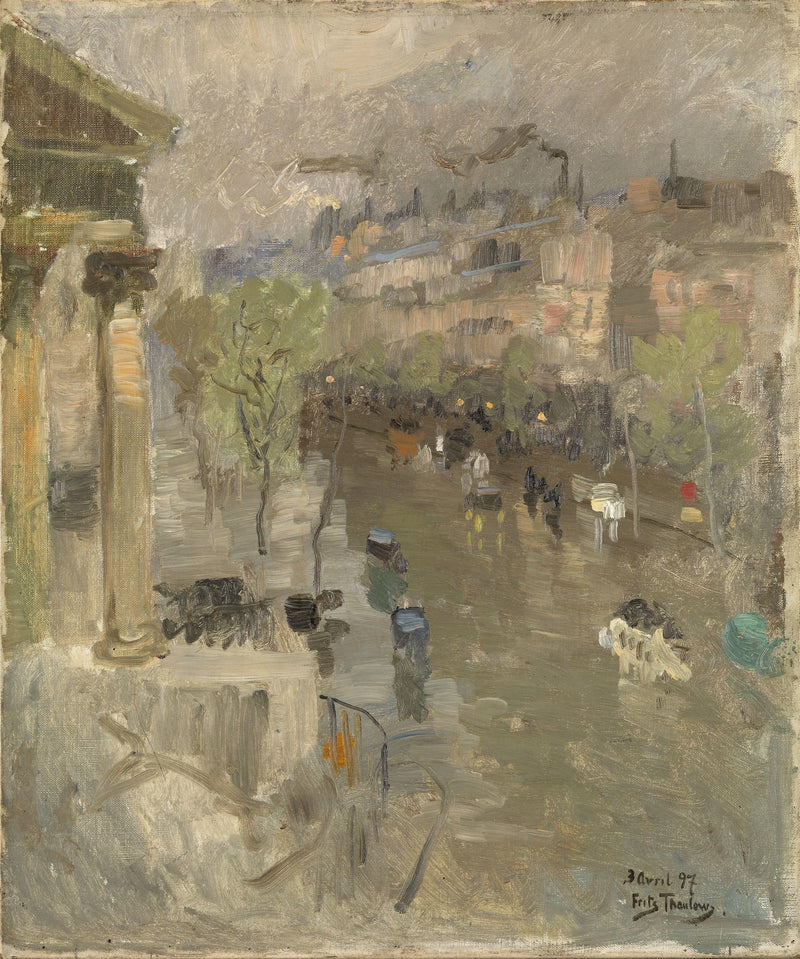 Näkymä Pariisiin Madeleinen kirkon lähellä - Frits Thaulow