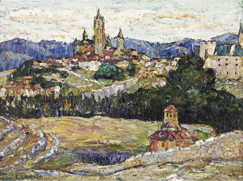 Vue de Ségovie - Ernest Lawson image 1 reproduction artisanale de tableau