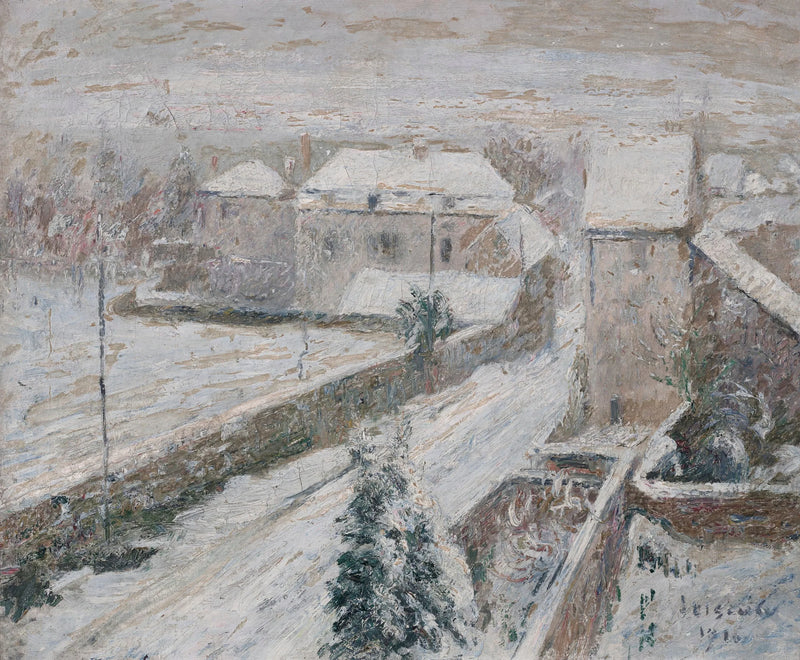 Näkymä Trielistä lumessa - Gustave Loiseau