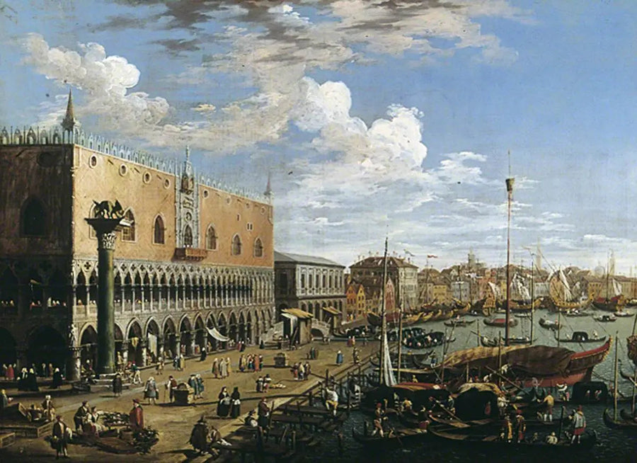 Näkymä Venetsiaan, Doge-palatsi - Canaletto