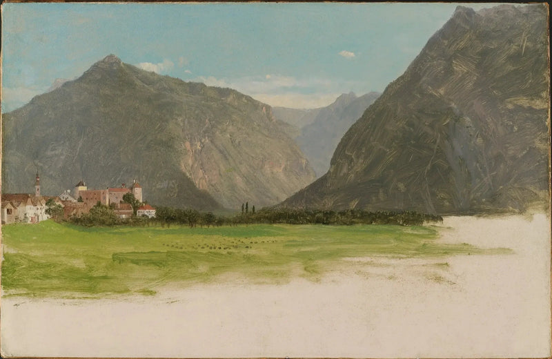 Näkymä Wimmisistä, Simmentalin laaksosta, Sveitsi - Frederic Edwin Church