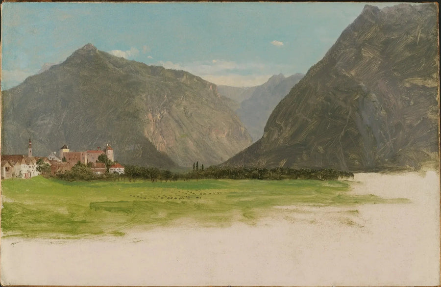 Näkymä Wimmisistä, Simmentalin laaksosta, Sveitsi - Frederic Edwin Church