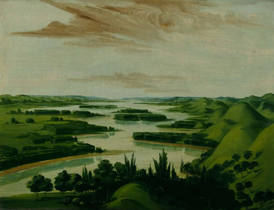 Näkymä Floydin haudalta, 1300 mailin päässä Saint-Louisista - George Catlin