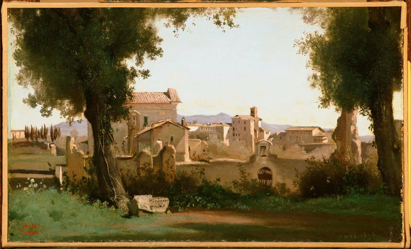 Näkymä Farnésen puutarhoista - Jean-Baptiste Camille Corot